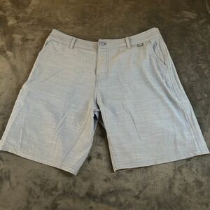 Aftco Chino Shorts Mens size 32 Blue Hybrid Quick Dry Outdoor Casual Lightweight